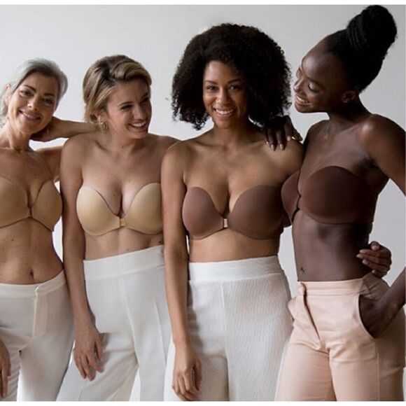 Evelyn & Bobbie everyday bustier front clasp push up bra  size 10 - Picture 2 of 9